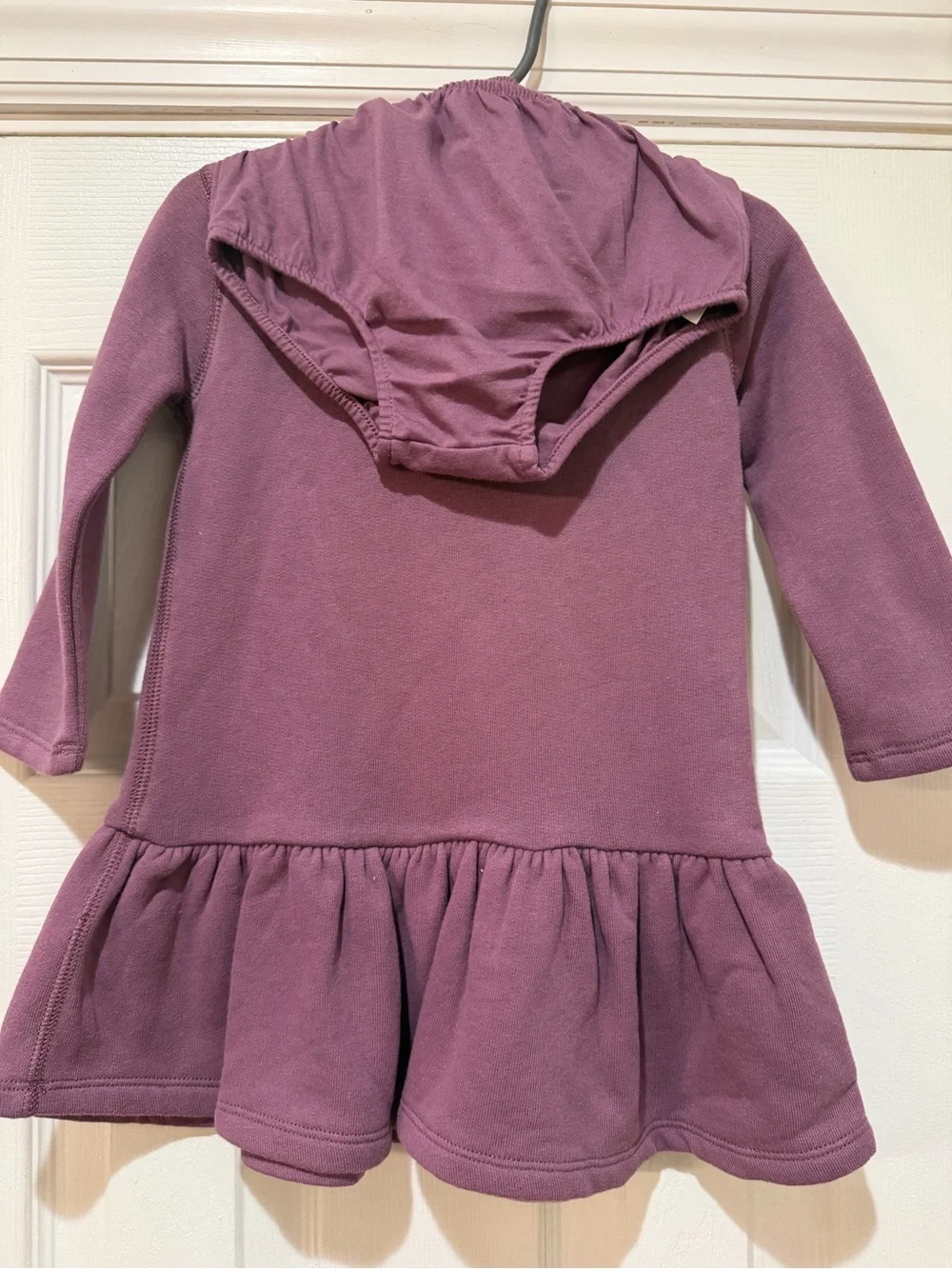 Ralph Lauren Girls' Mauve Ruffle-Hem Sweatshirt Dress